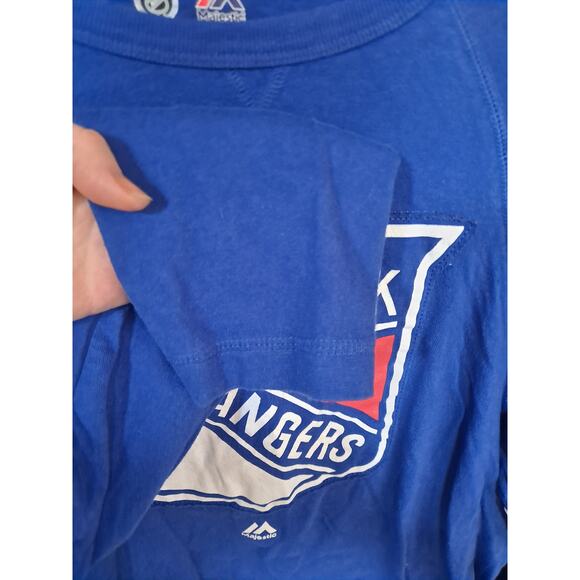Majestic NHL New York Rangers Long Sleeve Tee Size Small - Picture 4 of 7